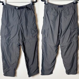 REI Vintage Charcoal Grey Zip Off Pant Adjustable UPF 50+ Medium